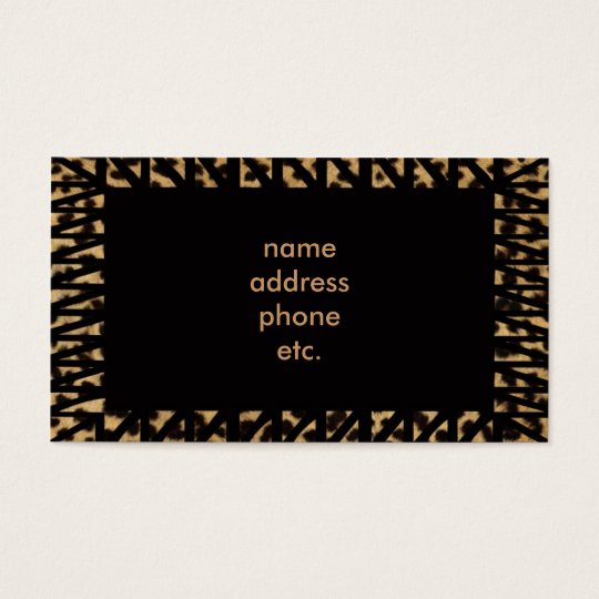 leopard skin business card