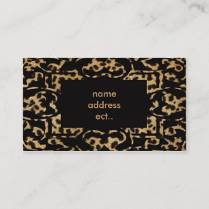 leopard skin  business card