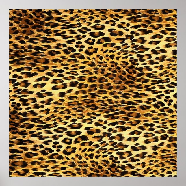 Leopard Skin Camouflage Pattern Poster (Front)