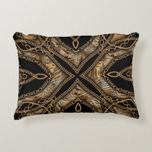 Leopard Skin & Chain Jewellery Decorative Cushion