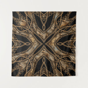 Leopard Skin & Chain Jewellery Tapestry
