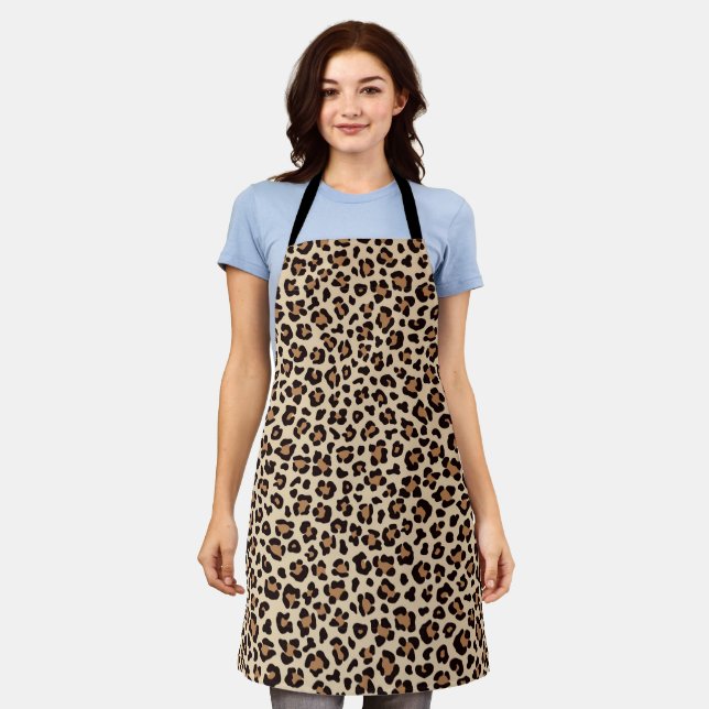 Leopard Skin Fur Pattern Apron (Worn)