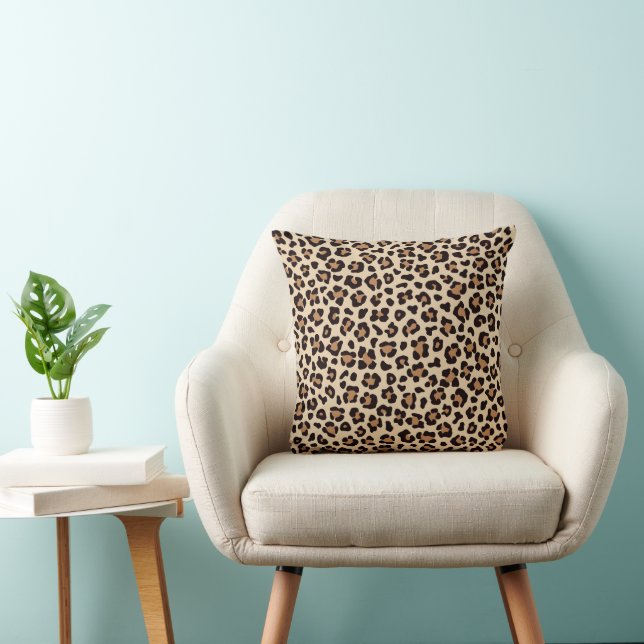 Leopard Skin Fur Pattern Cushion (Chair)