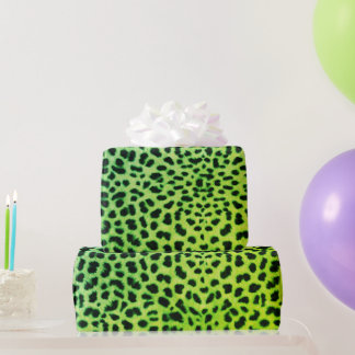 Leopard Skin Green Wrapping Paper
