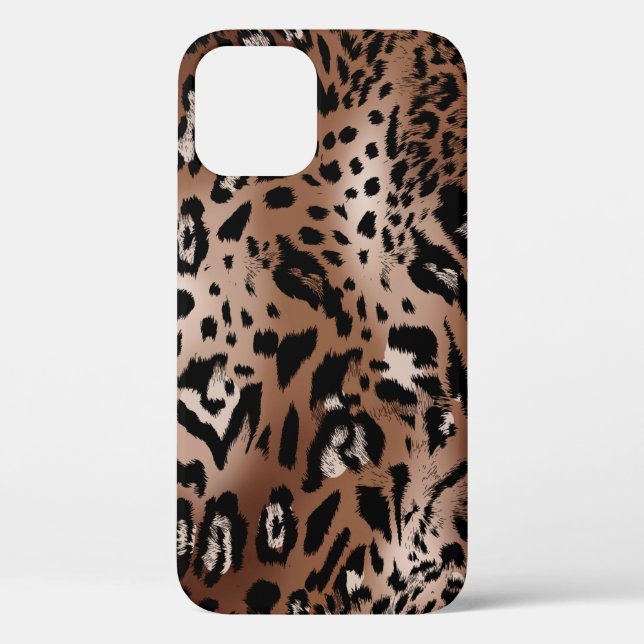 Leopard skin illustration seamless pattern fabric  Case-Mate iPhone case (Back)