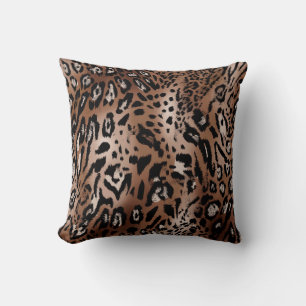 Leopard skin illustration seamless pattern fabric cushion