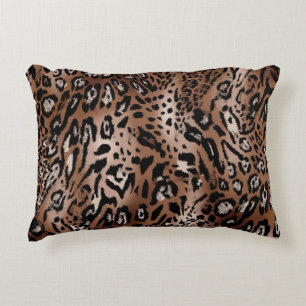 Leopard skin illustration seamless pattern fabric decorative cushion