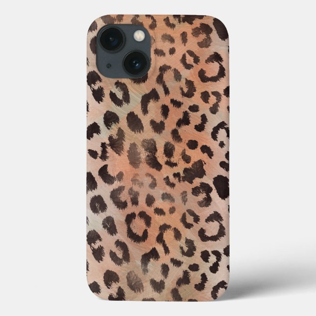 Leopard Skin in Tangerine Apricot Case-Mate iPhone Case (Back)