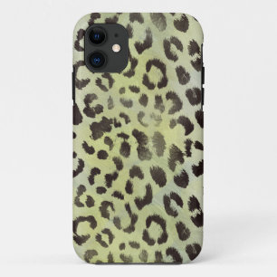 Leopard Skin in Tangerine Lime Green iPhone 11 Case