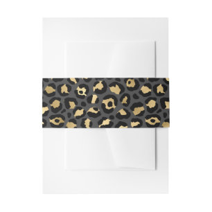 Leopard skin invitation belly band
