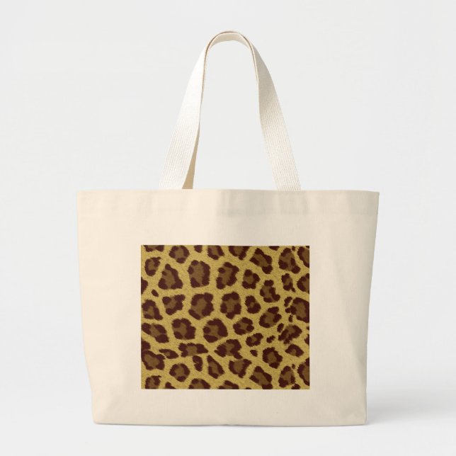 Leopard Skin Large Tote Bag (Front)