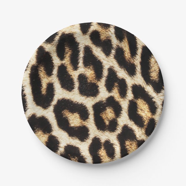 Leopard Skin Paper Plate (Front)