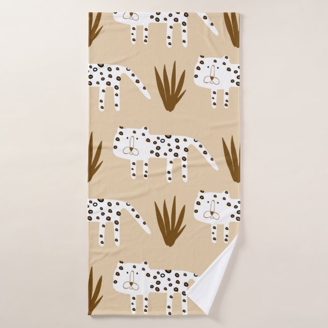 Leopard skin pattern bath towel (Bath Towel)