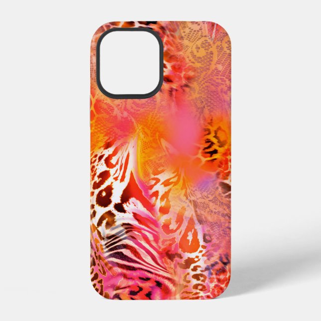 leopard skin pattern fabric leopard,abstract,anima iPhone case (Back)