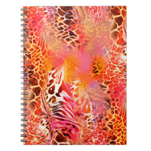 leopard skin pattern fabric leopard,abstract,anima notebook