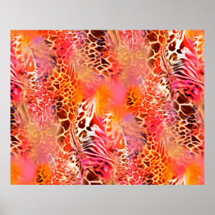 leopard skin pattern fabric leopard,abstract,anima poster