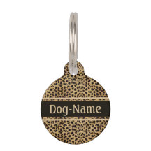 Leopard Skin Pattern Personalise Pet Tag