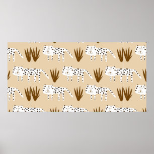 Leopard skin pattern poster