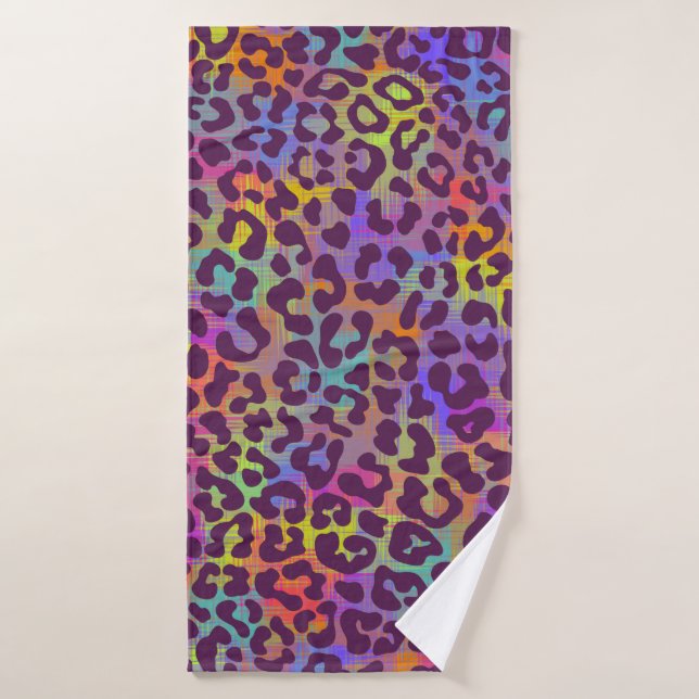 Leopard skin pattern. Repeating seamless animal ba Bath Towel (Bath Towel)