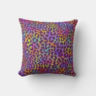 Leopard skin pattern. Repeating seamless animal ba Cushion