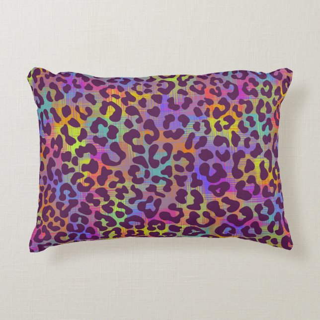 Leopard skin pattern. Repeating seamless animal ba Decorative Cushion (Front)