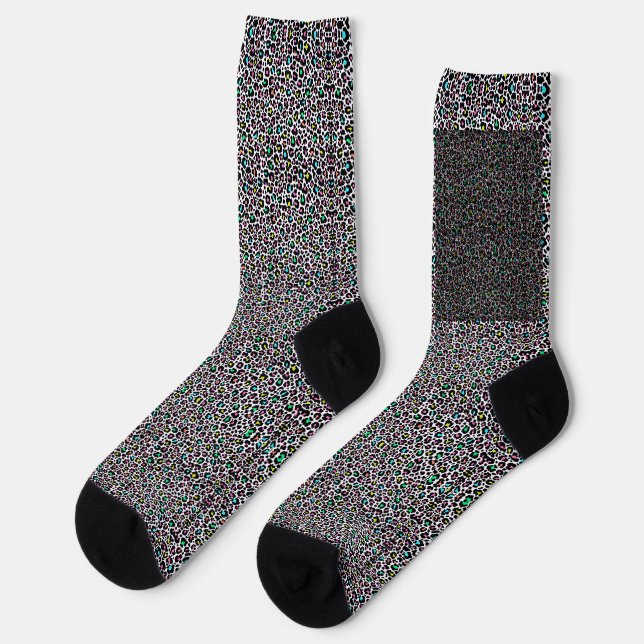 Leopard skin pattern socks (Left)