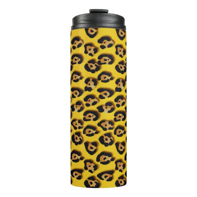 leopard skin pattern thermal tumbler (Front)