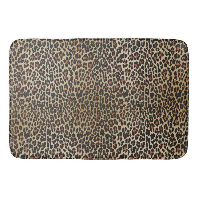 Leopard Skin Print Bath Mat (Front)