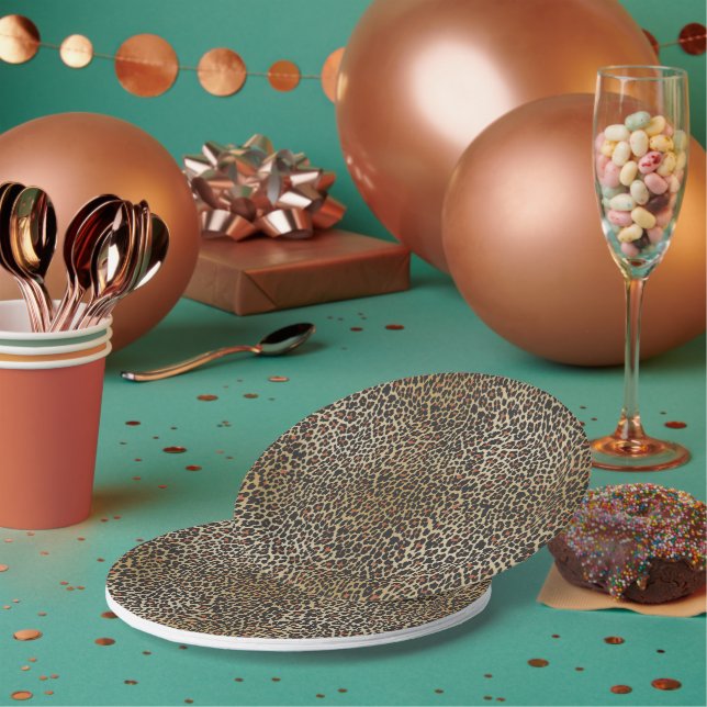 Leopard Skin Print Paper Plate (Multi)