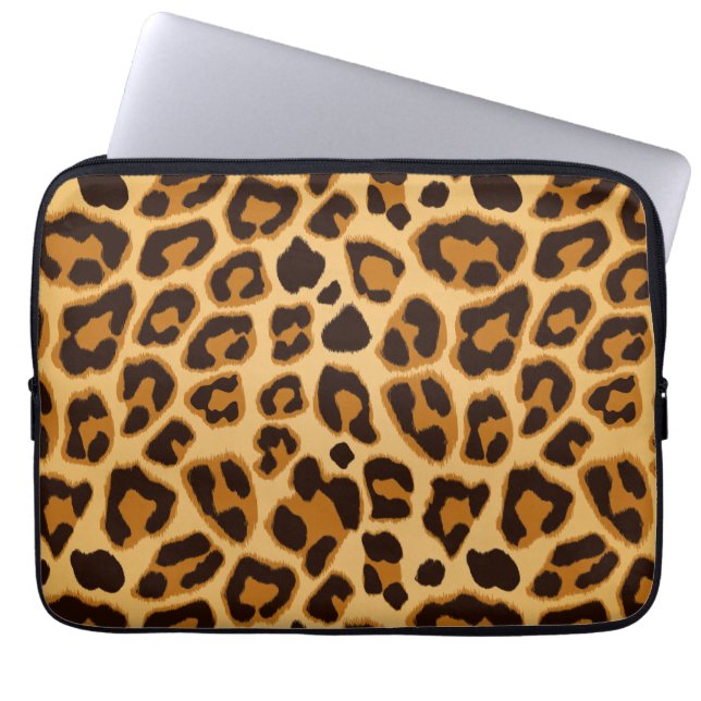 Leopard Skin Print Pattern Laptop Sleeve (Front)