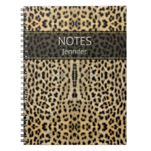 Leopard Skin Print Pattern Name Personalised Notebook
