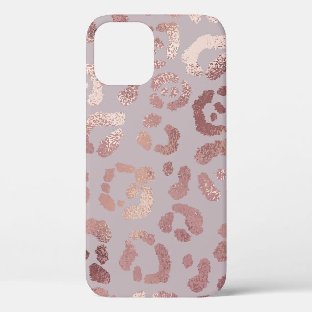 Leopard skin: rose gold elegance. Case-Mate iPhone case (Back)