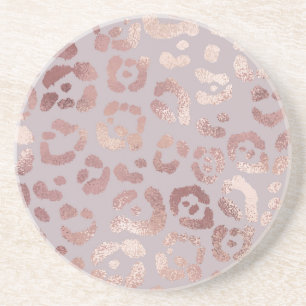 Leopard skin: rose gold elegance. coaster