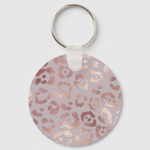 Leopard skin: rose gold elegance. key ring