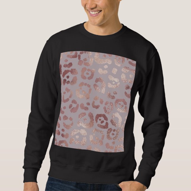 Leopard skin: rose gold elegance. sweatshirt (Front)