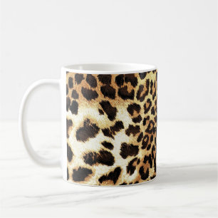 Leopard skin, seamless pattern design. coffee mug