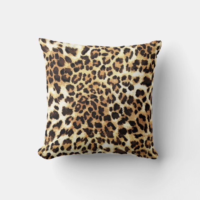 Leopard skin, seamless pattern design. cushion (Front)