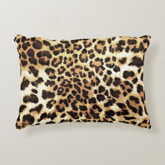 Leopard skin, seamless pattern design. decorative cushion (Front)