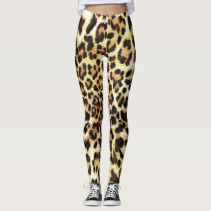 Leopard skin, seamless pattern design. leggings