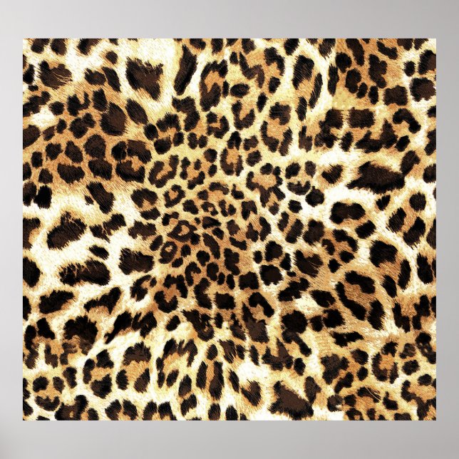 Leopard skin, seamless pattern design. poster (Front)