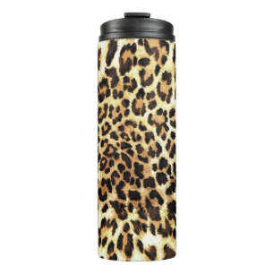 Leopard skin, seamless pattern design. thermal tumbler