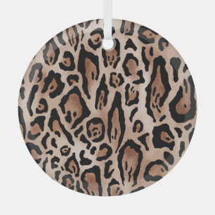 Leopard skin: seamless pattern. glass tree decoration