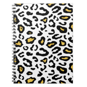 Leopard skin seamless pattern notebook