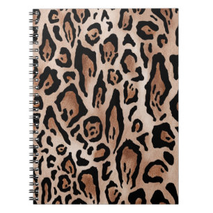 Leopard skin: seamless pattern. notebook