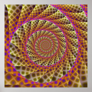 Leopard Skin Spiral Poster