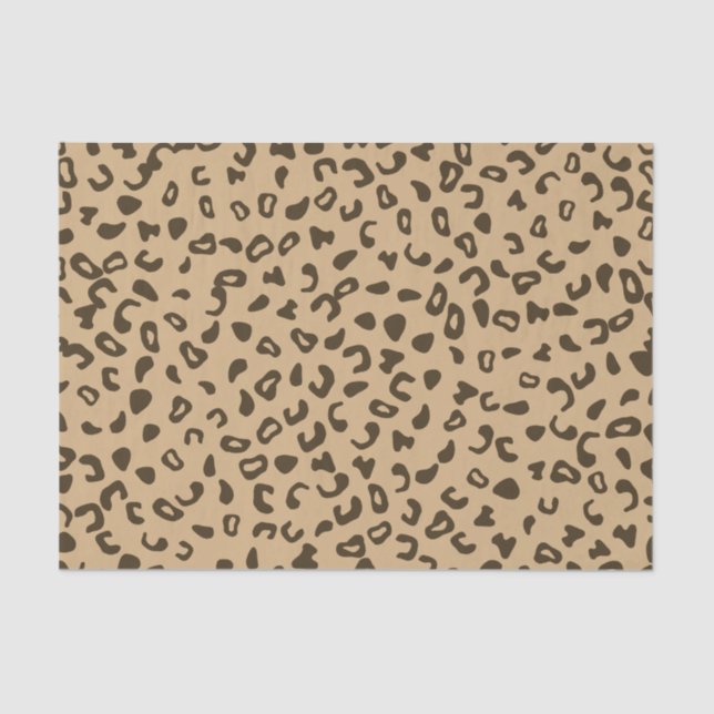 Leopard skin tan pattern design tissue paper (Front)