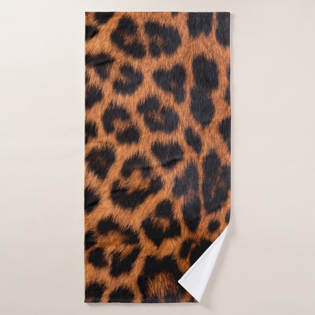 Leopard skin texture : Close-up leopard spot patte Bath Towel (Bath Towel)