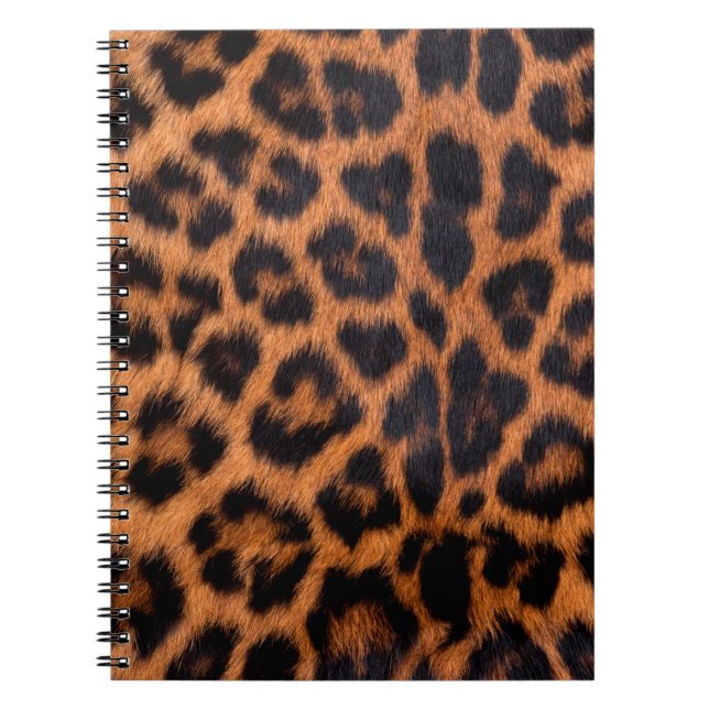 Leopard skin texture : Close-up leopard spot patte Notebook (Front)