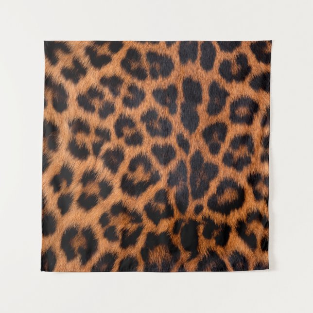 Leopard skin texture : Close-up leopard spot patte Tapestry (Front)