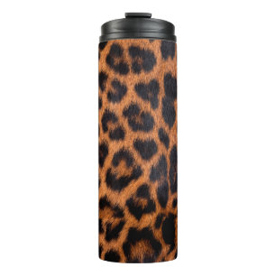 Leopard skin texture : Close-up leopard spot patte Thermal Tumbler